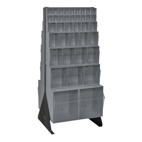 Support pour bacs basculants, 23-5/8" la x 16" p x 52" h, 76 tiroirs - Quantum Storage System QFS248-76GY