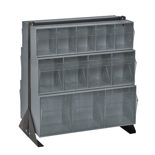 Support pour bacs basculants, 23-5/8" la x 16" p x 28" h, 24 tiroirs - Quantum Storage System QFS224-24GY
