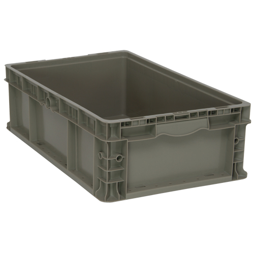 Contenant pliable et empilable, 15" la x 24" p x 7,5" h, Gris - Quantum Storage System RSO2415-7
