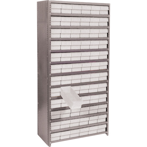 Euro Drawer Shelf Units, Steel, Boltless, Add-On, 36" W x 76" H x 18" D -  