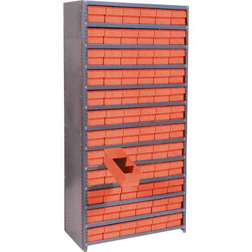&eacute;tag&egrave;res avec tiroirs Euro, Acier, Sans boulons, Ajout, 36" la x 76" h x 18" p -  