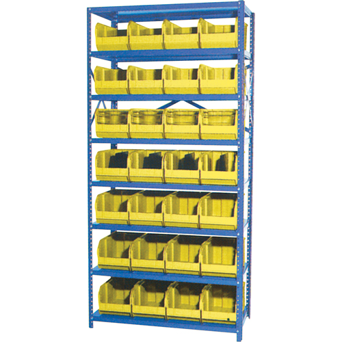 &eacute;tag&egrave;re de stockage avec bacs-tiroirs Euro, Acier, Sans boulons, De base, 36" la x 76" h x 12" p -  