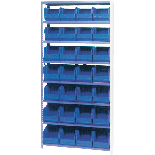 &eacute;tag&egrave;re de stockage avec bacs empilables, Acier, Sans boulons, Ajout, 36" la x 76" h x 12" p -  