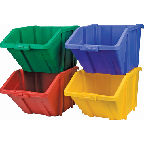 Bac g&eacute;ant en plastique, 15-1/2" la x 13" H x 25" p, Vert, Capacit&eacute; 200 lb - KLETON 