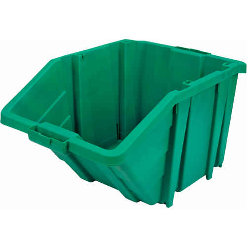 Bac g&eacute;ant en plastique, 15-1/2" la x 13" H x 25" p, Vert, Capacit&eacute; 200 lb - KLETON 