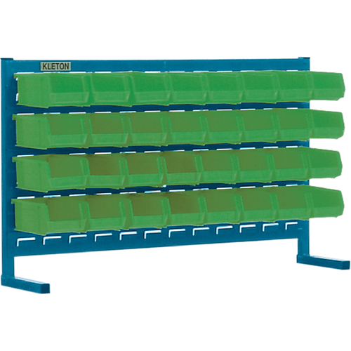 Louvered Rack with Bins, 32 Bins, 36" W x 8-1/4" D x 22" H - KLETON 