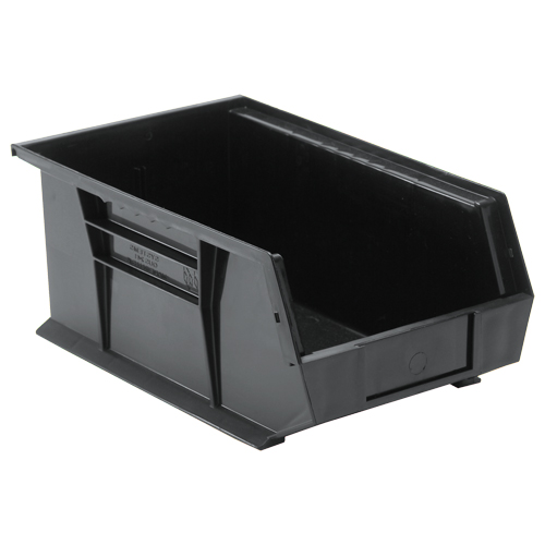 Ultra Stack & Hang Bin, 8-1/4" W x 6" H x 13-5/8" D, Black - Quantum Storage System QUS241BK