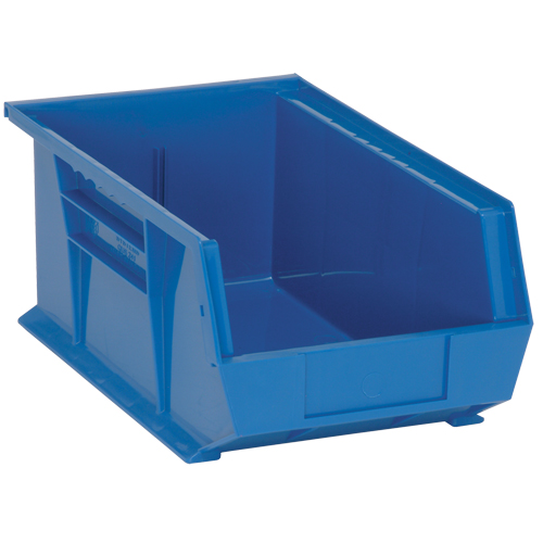 Ultra Stack & Hang Bin, 8-1/4" W x 6" H x 13-5/8" D, Blue - Quantum Storage System QUS241BL