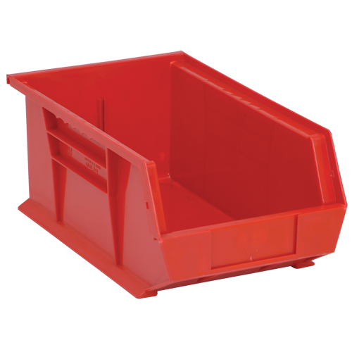 Ultra Stack & Hang Bin, 8-1/4" W x 6" H x 13-5/8" D, Red - Quantum Storage System QUS241RD