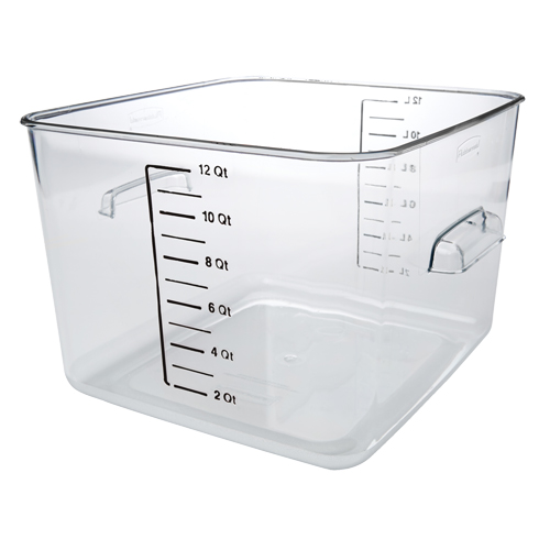 Rubbermaid&reg; Space Saving Square Container, Plastic, 11.4 L Capacity, Clear - Rubbermaid 2020798