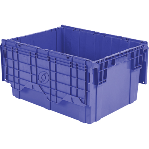 Flipak Polyethylene Plastic (PE) Distribution Containers, 27.9" x 20.9" x 15.2", Blue - Orbis 5890599