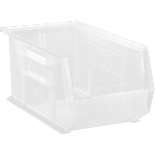 Bac transparent ultra empilable & suspendable, 8-1/4" la, 7" h x 14-3/4" p, Transparent - Quantum Storage System QUS240CL