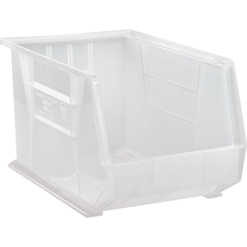 Clear-View Ultra Stack & Hang Bin, 11" W x 10" H x 18" D, Clear - Quantum Storage System QUS260CL