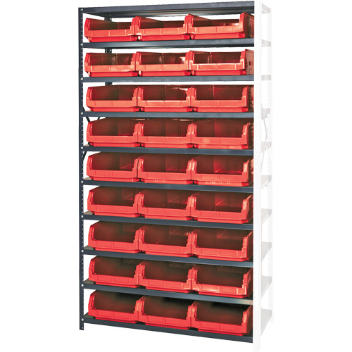 Shelving Unit with Stacking Bins, Steel, Magnum Bin, Add-On, 42" W x 76" H - Quantum Storage System 