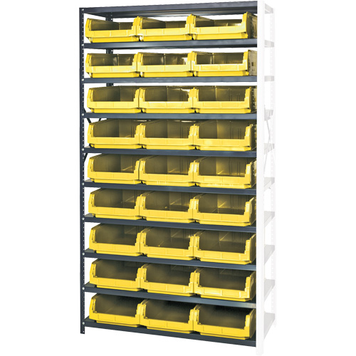 &eacute;l&eacute;ment de rayonnage avec bacs empilables, Acier, Bac Magnum, Ajout, 42" la x 76" h - Quantum Storage System 