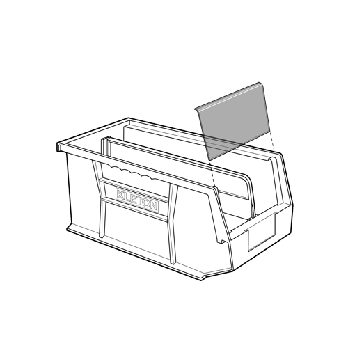 Stack & Hang Bin, 4-1/8" W x 3" H x 7-3/8" D, Black - KLETON 