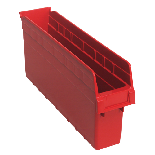 Bacs pour &eacute;tag&egrave;re Store-Max, 4-3/8" la x 8" H x 17-7/8" p, Rouge, Capacit&eacute; 56 lb - Quantum Storage System QSB803RD