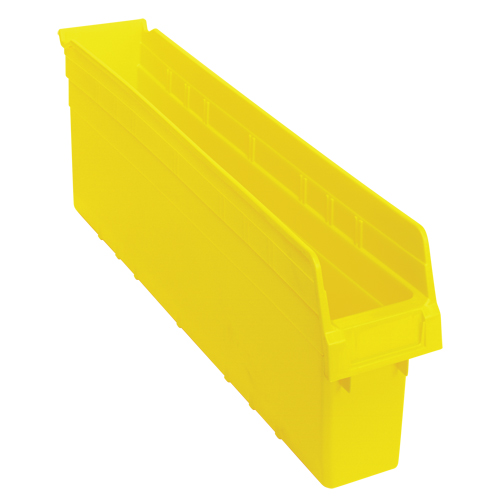 Store-Max Shelf Bins, 4-3/8" W x 8" H x 23-5/8" D, Yellow, 68 lbs. Capacity - Quantum Storage System QSB805YL
