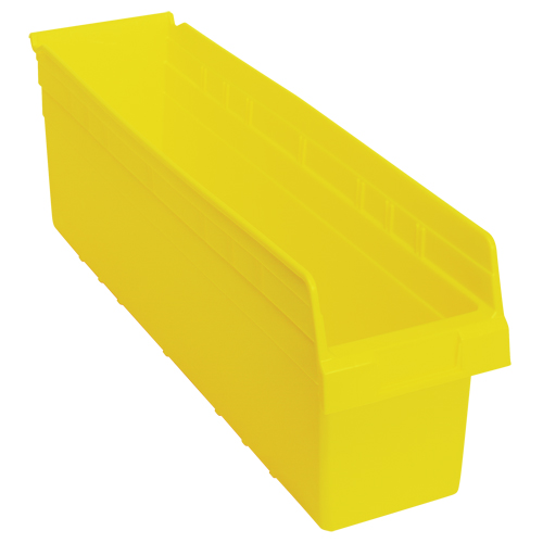 Store-Max Shelf Bins, 6-5/8" W x 8" H x 23-5/8" D, Yellow, 68 lbs. Capacity - Quantum Storage System QSB806YL