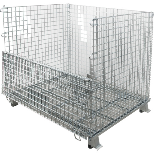 Collapsible Wire Container, 40" W x 48" D x 42" H, 4000 lbs. Capacity - KLETON 