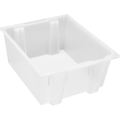 Heavy-Duty Stack & Nest Tote, 10" x 19.5" x 23.5", Clear - Quantum Storage System SNT225CL
