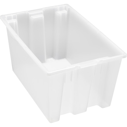 Heavy-Duty Stack & Nest Tote, 15" x 19.5" x 29.5", Clear - Quantum Storage System SNT300CL