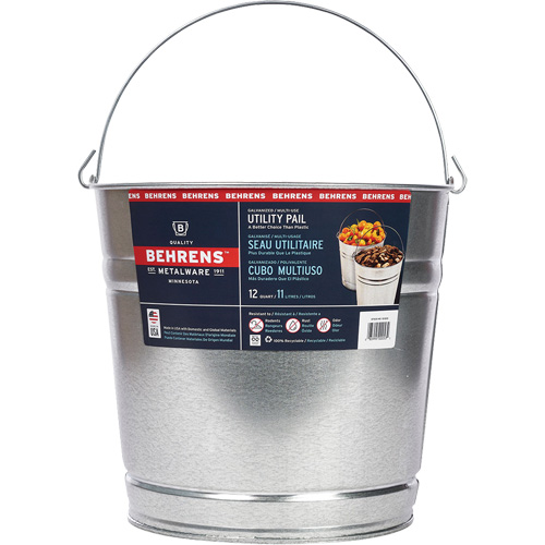 Seau, Acier galvanis&eacute;, 11 L -  