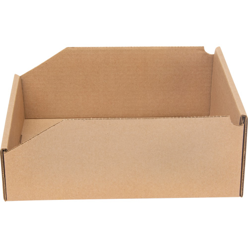 Boîtes profondes en carton ondul&eacute;, 9-3/4" la x 11-1/4" p x 4-1/2" h, Beige - Mitchel Lincoln MLCG173