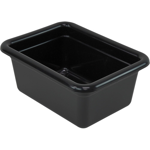 All-Purpose Storage Tub, 5-1/8" H x 9-1/16" D x 12-1/16" L, Plastic, Black - Quantum Storage System FSB-1295BK