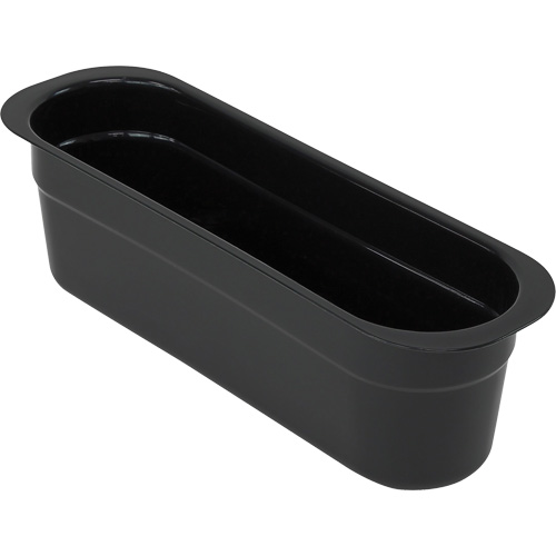 Bac d'entreposage tout usage pour ustensils, 4-1/8" ha x 4-7/16" p x 14-3/16" lo, Plastique, Noir - Quantum Storage System FSB-1544BK