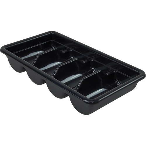 All-Purpose Storage Tub, 3-3/4" H x 11-3/8" D x 20-7/16" L, Plastic, Black - Quantum Storage System FSB-20113BK