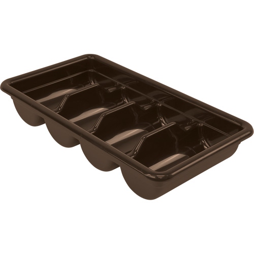 All-Purpose Storage Tub, 3-3/4" H x 11-3/8" D x 20-7/16" L, Plastic, Brown - Quantum Storage System FSB-20113BN