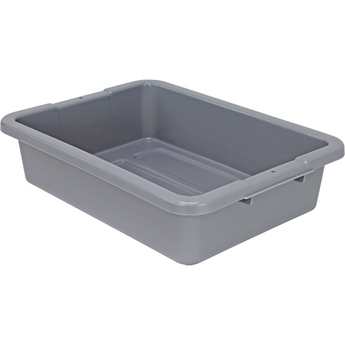 All-Purpose Ribbed-Bottom Storage Tub, 5" H x 15" D x 20" L, Plastic, Grey - Quantum Storage System FSB-20155RGY