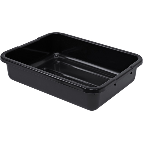 Bac d'entreposage tout usage &agrave; fond rainur&eacute;, 5" ha x 15" p x 21" lo, Plastique, Noir - Quantum Storage System FSB-21155RBK