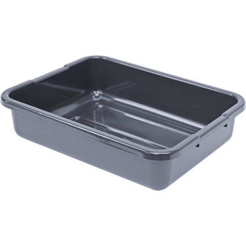 Bac d'entreposage tout usage &agrave; fond rainur&eacute;, 5" ha x 15" p x 21" lo, Plastique, Gris - Quantum Storage System FSB-21155RGY