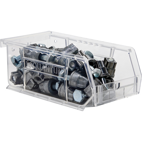 Crystal Clear Ultra Bins, 4-1/8" W x 3" H x 7-3/8" D, Clear - Quantum Storage System QUS220CCCS