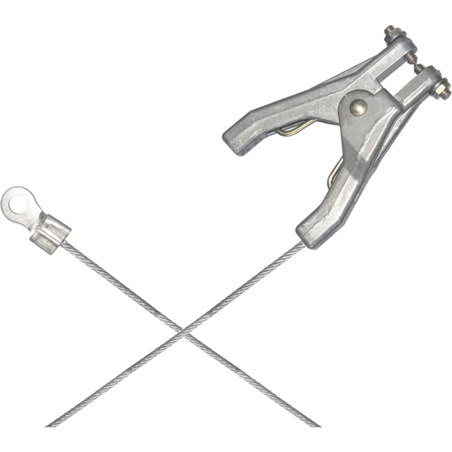 Assemblages robustes de cables de masse et de mise &agrave; la terre - Pinces & raccordement a/borne d'extr&eacute;mit&eacute; de 1/4" - Lind Equipment LE60HL-72