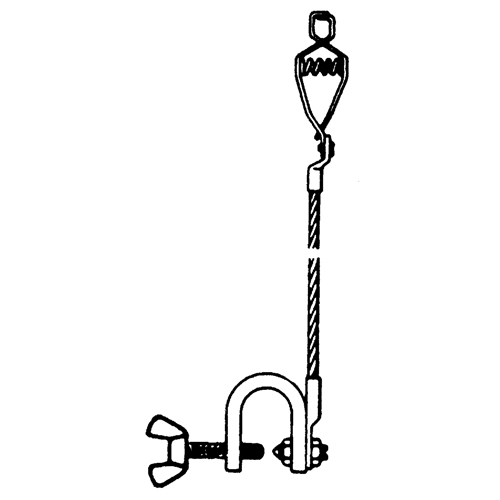 Light-Duty Bonding & Grounding Wire Assemblies - Alligator Clip & Small C-Clamps - Lind Equipment LE79