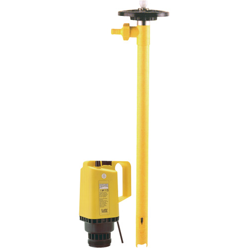 Pompes &agrave; tambour &eacute;lectriques, Polypropyl&egrave;ne, 24 gal./min - Lutz 