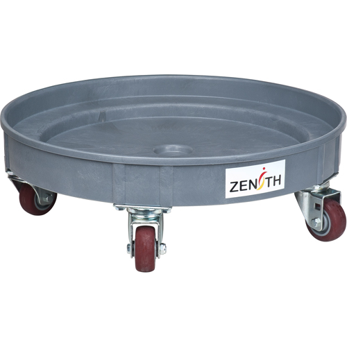 Leak Containment Drum Dolly, 24.25" dia. X 7.625" H, 1.5 US Gal. Spill Cap. - Zenith Safety Products 