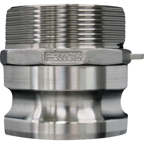 Accouplement &agrave; came et rainure, Acier inoxydable, Type F, 4", NPT m&acirc;le, 100 psi - Armour Lock CGSF-4