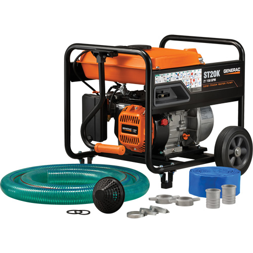 Semi-Trash Water Pump Kit, 158 GPM, 208 cc, 4 Cycle OHV - Generac 6822