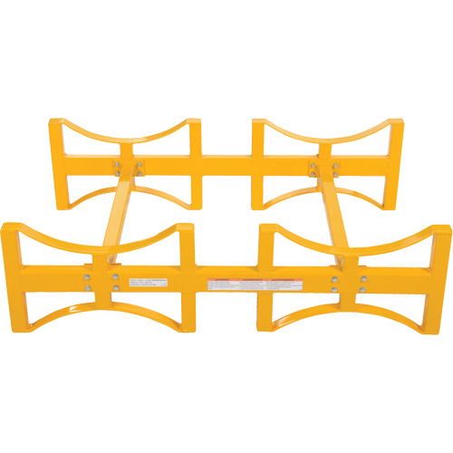Steel Stackable Drum Rack, 2 Drums, 1600 lbs. Capacity, 45-1/2" W x 29-7/8" D x 12-3/4" H - Vestil DRUM-RACK-2