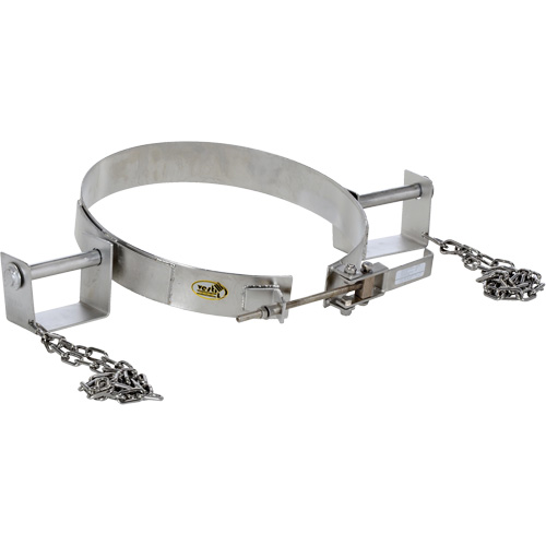 Anneau de bascule pour baril, Baril de 30 gal. US (24,98 gal. imp.), Capacit&eacute; 1200 lb/ 544 kg - Vestil TDR-30-SS