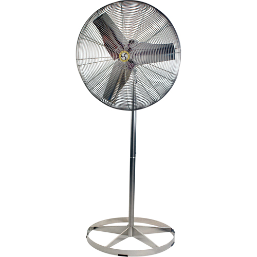 Stainless Steel Food Service Washdown Air Circulating Fans, Industrial, 1 Speed, 24" Diameter - Air Master 70836