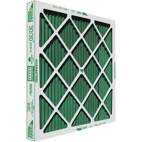 Filtre &agrave; panneau de grande capacit&eacute; 30/30, Boîte, MERV 8, 16" la x 2" p x 16" h - Camfil 049880019