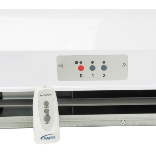 Rideau d'air avec t&eacute;l&eacute;commande, 2 vitesses - Produits Industriels Matrix 