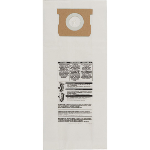 Type O Hang Up/Bulldog Vacuum Paper Bags, 5 US gal. - Shop Vac 9193200