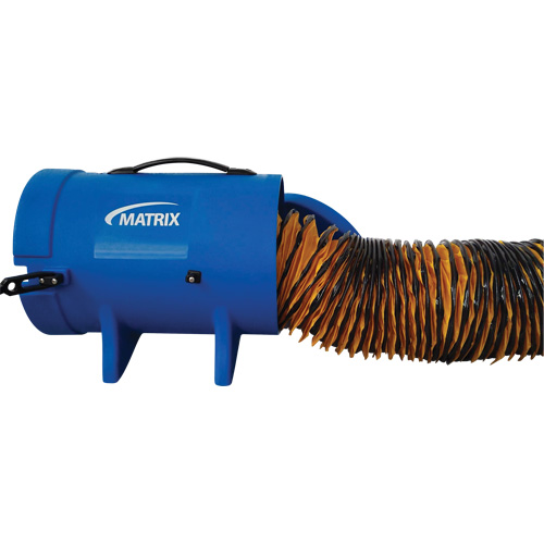 8" Air Blower with 15' Ducting & Canister, 1/4 HP, 816 CFM - Matrix Industrial Products 