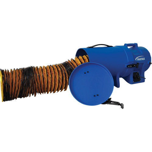 8" Air Blower with 15' Ducting & Canister, 1/4 HP, 816 CFM - Matrix Industrial Products 